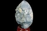 Bargain, Crystal Filled Celestine (Celestite) Egg Geode - Madagascar #100046-3